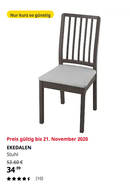 IKEA Sindelfingen - EKEDALEN Stuhl, dunkelbraun/Orrsta hellgrau IKEA Sindelfingen - EKEDALEN Stuhl, dunkelbraun/Orrsta hellgrau
