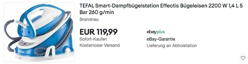 Tefal GV6761 Effectis Easy Plus Dampfbügelstation, 5 Bar - jetzt 40% billiger Tefal GV6761 Effectis Easy Plus Dampfbügelstation, 5 Bar - jetzt 40% billiger
