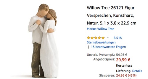 Willow Tree 26121 Figur "Versprechen", 22,9 cm hoch Willow Tree 26121 Figur "Versprechen", 22,9 cm hoch