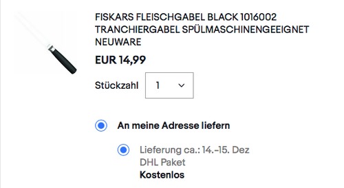 Fiskars 1016002 Fleischgabel, 28 cm Gesamtlänge - jetzt 37% billiger
