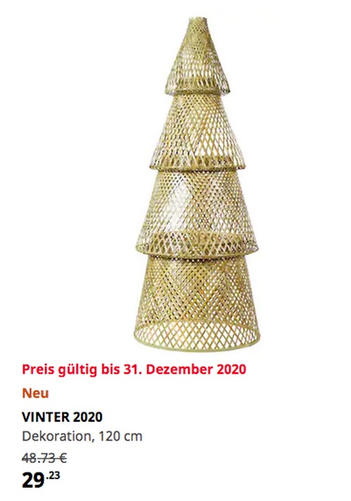 IKEA Hamburg-Altona - VINTER 2020 Dekoration, Weihnachtsbaum Bambus, 120 cm IKEA Hamburg-Altona - VINTER 2020 Dekoration, Weihnachtsbaum Bambus, 120 cm