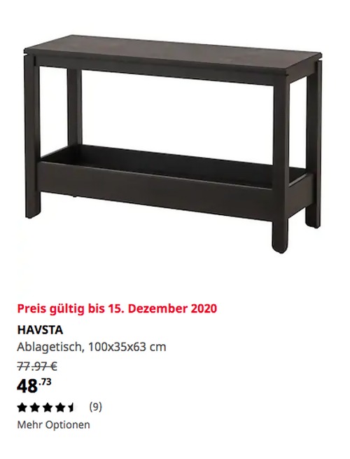 IKEA Wuppertal - HAVSTA Ablagetisch, dunkelbraun, 100x35x63 cm - jetzt 38% billiger IKEA Wuppertal - HAVSTA Ablagetisch, dunkelbraun, 100x35x63 cm - jetzt 38% billiger