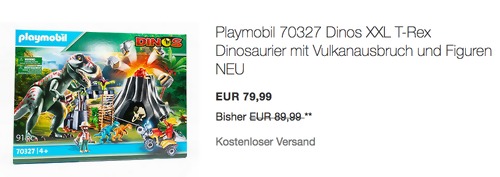 Playmobil 70327 Dinos XXL T-Rex Dinosaurier mit Vulkanausbruch und Figuren Playmobil 70327 Dinos XXL T-Rex Dinosaurier mit Vulkanausbruch und Figuren