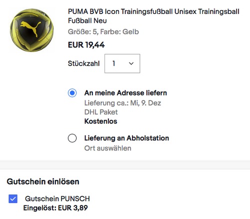 PUMA BVB Icon Trainingsfußball Größe 5 PUMA BVB Icon Trainingsfußball Größe 5