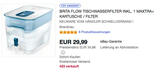 BRITA Wasserfilter-Station "Flow" inkl. 1 MAXTRA+ Filterkartusche BRITA Wasserfilter-Station "Flow" inkl. 1 MAXTRA+ Filterkartusche
