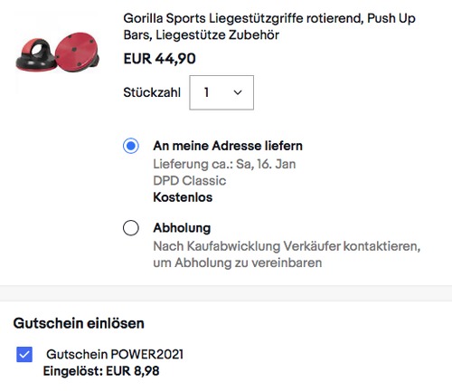 Gorilla Sports Liegestützgriffe 2er-Set, drehbar Gorilla Sports Liegestützgriffe 2er-Set, drehbar