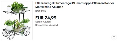 Costway Metall Pflanzenständer/Blumenwagen mit 6 Ablagen, schwarz (77×75×25 cm ) Costway Metall Pflanzenständer/Blumenwagen mit 6 Ablagen, schwarz (77×75×25 cm )
