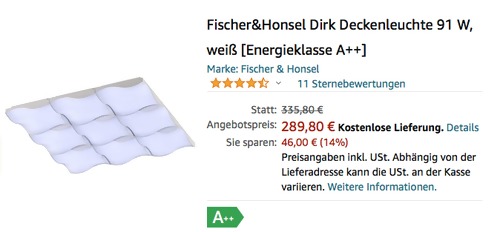 Fischer & Honsel LED-Deckenleuchte "Dirk", 91 W (81 x 81cm, 2700 K - 6500 K) Fischer & Honsel LED-Deckenleuchte "Dirk", 91 W (81 x 81cm, 2700 K - 6500 K)