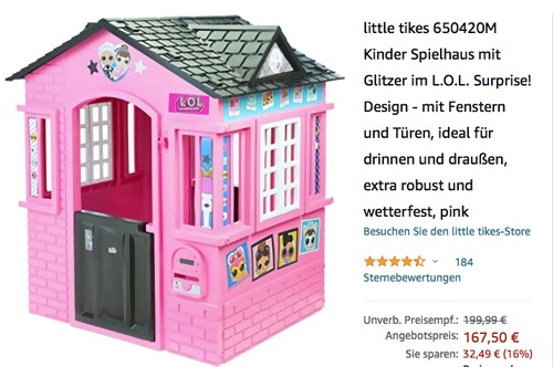 little tikes 650420M Kinder Spielhaus mit Glitzer im L.O.L. Surprise! Design little tikes 650420M Kinder Spielhaus mit Glitzer im L.O.L. Surprise! Design