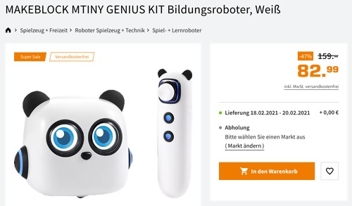 Makeblock mTiny GENIUS KIT Bildungsroboter, weiß Makeblock mTiny GENIUS KIT Bildungsroboter, weiß