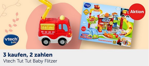 myToys.de - 3 Kaufen, 2 Zahlen Vtech Tut tut Flitzer - Aktion myToys.de - 3 Kaufen, 2 Zahlen Vtech Tut tut Flitzer - Aktion