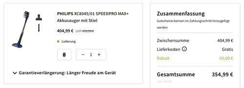 PHILIPS XC8045/01 SPEEDPRO MAX+ Akkusauger mit Stiel, 25.5 Volt - jetzt 12% billiger PHILIPS XC8045/01 SPEEDPRO MAX+ Akkusauger mit Stiel, 25.5 Volt - jetzt 12% billiger