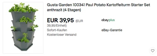 Gusta Garden 100341 Paul Potato Kartoffelturm, 4 Etagen Gusta Garden 100341 Paul Potato Kartoffelturm, 4 Etagen