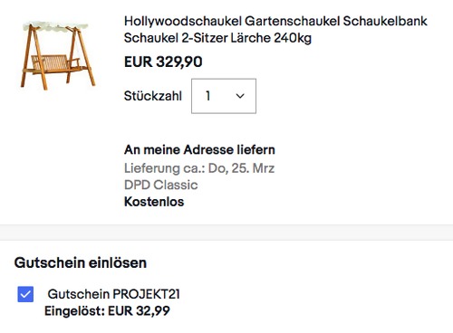 Outsunny DE01-03030441 Hollywoodschaukel aus Lärche, 162 x 130 x 185 cm (2-Sitzer, max. 240kg) Outsunny DE01-03030441 Hollywoodschaukel aus Lärche, 162 x 130 x 185 cm (2-Sitzer, max. 240kg)