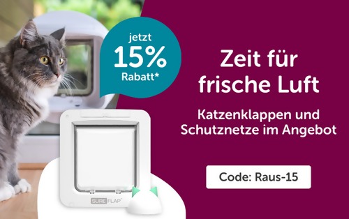 ZooRoyal.de - 15% Rabatt auf ausgewählte Katzenklappen & Schutznetze: z.B. SureFlap Mikrochip Katzenklappe ZooRoyal.de - 15% Rabatt auf ausgewählte Katzenklappen & Schutznetze: z.B. SureFlap Mikrochip Katzenklappe