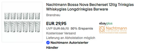 Nachtmann Bossa Nova Barwareset 12tlg. (6x Whiskybecher, 6x Longdrinkglas) Nachtmann Bossa Nova Barwareset 12tlg. (6x Whiskybecher, 6x Longdrinkglas)