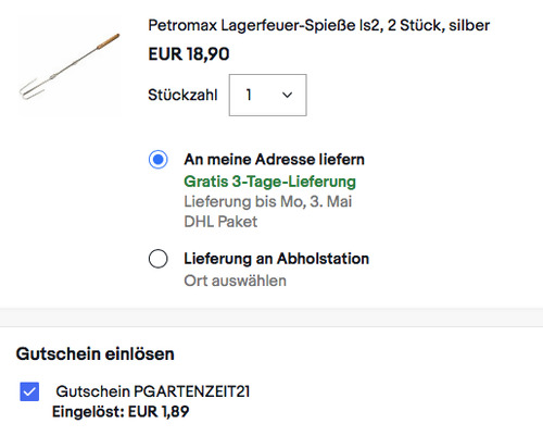 Petromax Lagerfeuer-Spieße ls2 mit 2 umgebogenen Zinken, 2er Set Petromax Lagerfeuer-Spieße ls2 mit 2 umgebogenen Zinken, 2er Set