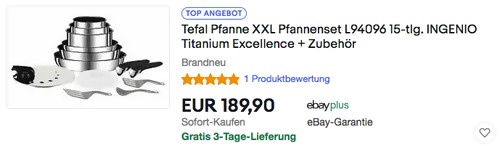 Tefal L94096 Ingenio Preference XXL Topf-und Pfannenset, 15-tlg. Tefal L94096 Ingenio Preference XXL Topf-und Pfannenset, 15-tlg.