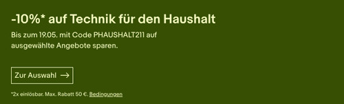 Ebay - 10% Rabatt auf Technik für den Haushalt: z.B. Krups GN9031 3 Mix 9000 Handmixer Ebay - 10% Rabatt auf Technik für den Haushalt: z.B. Krups GN9031 3 Mix 9000 Handmixer