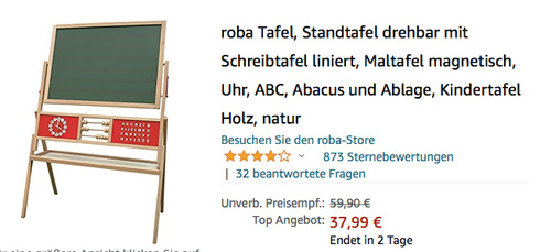 roba 7025 Kinder Standtafel mit Uhr, ABC, Rechenschieber und Ablage (47 x 83 x 124 cm) roba 7025 Kinder Standtafel mit Uhr, ABC, Rechenschieber und Ablage (47 x 83 x 124 cm)