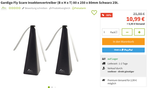 Gardigo Fly Scare Insektenvertreiber 2er Set (batteriebetrieben) Gardigo Fly Scare Insektenvertreiber 2er Set (batteriebetrieben)