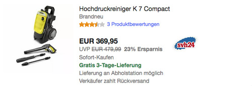 Kärcher K 7 Compact Hochdruckreiniger, max. 180 bar Kärcher K 7 Compact Hochdruckreiniger, max. 180 bar