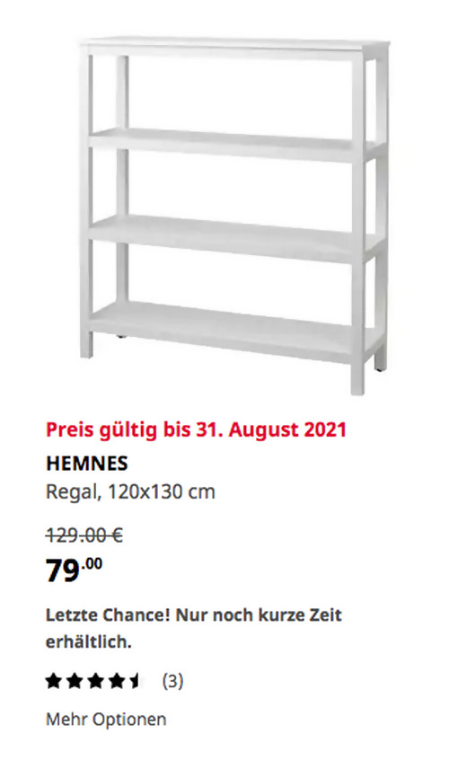 IKEA Düsseldorf - HEMNES Regal, weiß gebeizt, 120x130 cm IKEA Düsseldorf - HEMNES Regal, weiß gebeizt, 120x130 cm
