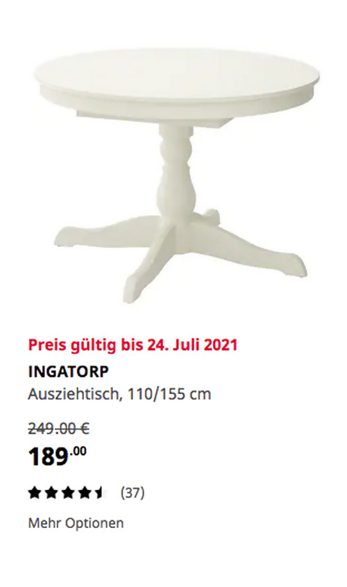 IKEA Erfurt - INGATORP Ausziehtisch, weiß, 110/155 cm IKEA Erfurt - INGATORP Ausziehtisch, weiß, 110/155 cm