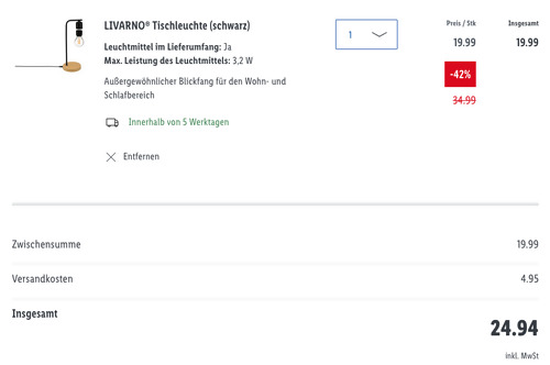 LIVARNO® Tischleuchte mit schwebendem Leuchtmittel (3,2 W, ca. 12,3 Lumen) LIVARNO® Tischleuchte mit schwebendem Leuchtmittel (3,2 W, ca. 12,3 Lumen)