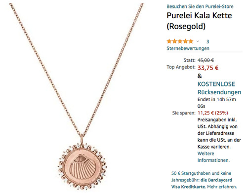 PURELEI Kette "Kala" in Rosegold, 55/60 cm PURELEI Kette "Kala" in Rosegold, 55/60 cm