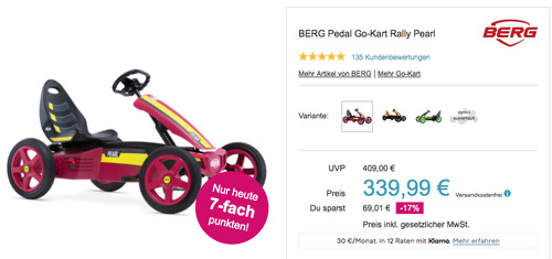 BERG Pedal Go-Kart Rally, versch. Farben (4 - 12 Jahre) BERG Pedal Go-Kart Rally, versch. Farben (4 - 12 Jahre)