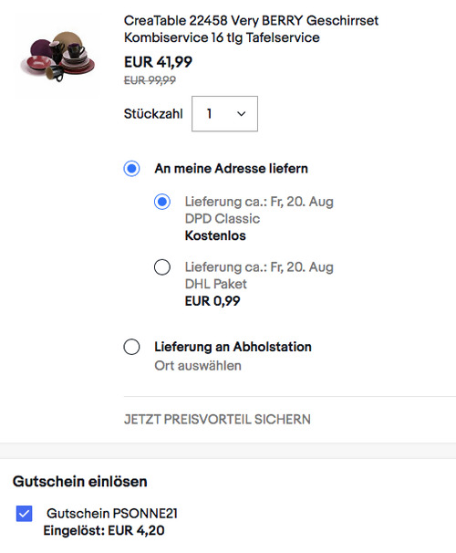 CreaTable 22458 Very BERRY Tafelservice, 16 teilig (Steinzeug, seidenmatte Glasur) - jetzt 10% billiger CreaTable 22458 Very BERRY Tafelservice, 16 teilig (Steinzeug, seidenmatte Glasur) - jetzt 10% billiger