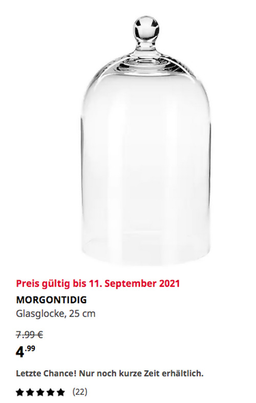 IKEA Hamburg-Schnelsen - MORGONTIDIG Glasglocke, Klarglas, 25 cm - jetzt 38% billiger IKEA Hamburg-Schnelsen - MORGONTIDIG Glasglocke, Klarglas, 25 cm - jetzt 38% billiger