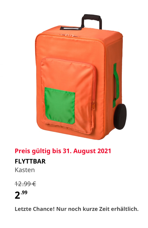 IKEA Kaarst - FLYTTBAR Kasten, orange IKEA Kaarst - FLYTTBAR Kasten, orange