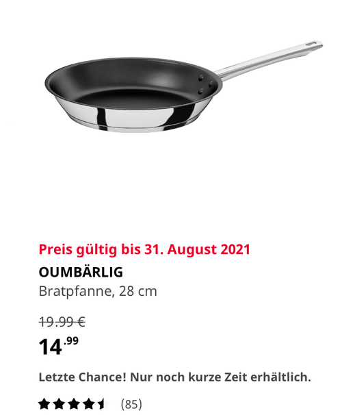 IKEA Kaiserslautern - OUMBÄRLIG Bratpfanne 28 cm IKEA Kaiserslautern - OUMBÄRLIG Bratpfanne 28 cm