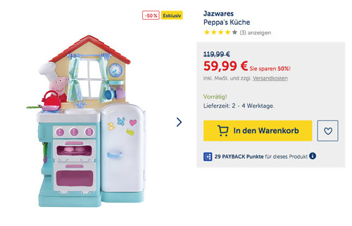 Jazwares Peppa's Spielküche, ca. 94 cm Höhe Jazwares Peppa's Spielküche, ca. 94 cm Höhe