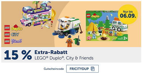 myToys.de - 15% Extra-Rabatt auf LEGO Duplo, City & Friends: z.B. LEGO® Friends 41429 Heartlake City Flugzeug myToys.de - 15% Extra-Rabatt auf LEGO Duplo, City & Friends: z.B. LEGO® Friends 41429 Heartlake City Flugzeug
