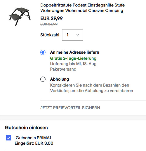 wamovo 170234023 Doppeltrittstufe für Wohnwagen, 43x64x38 cm wamovo 170234023 Doppeltrittstufe für Wohnwagen, 43x64x38 cm
