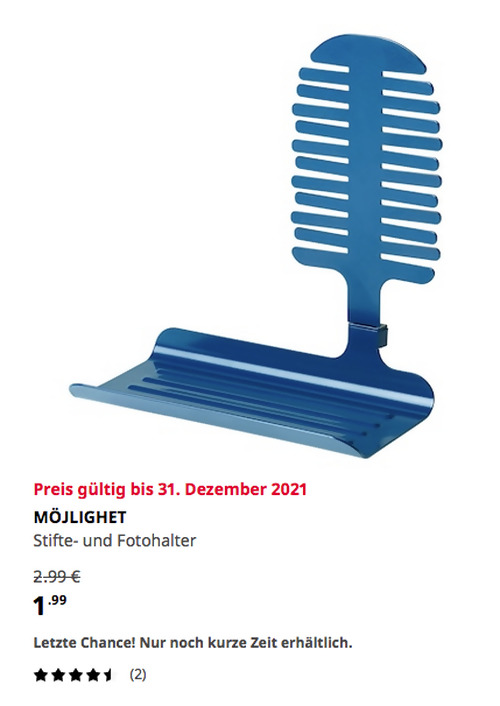 IKEA Berlin-Tempelhof - MÖJLIGHET Stifte- und Fotohalter, blau IKEA Berlin-Tempelhof - MÖJLIGHET Stifte- und Fotohalter, blau