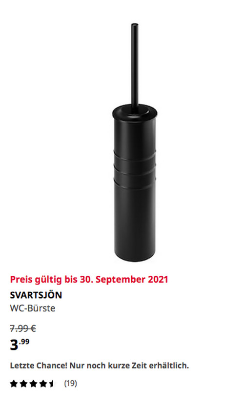 IKEA Berlin-Waltersdorf - SVARTSJÖN WC-Bürste, schwarz IKEA Berlin-Waltersdorf - SVARTSJÖN WC-Bürste, schwarz