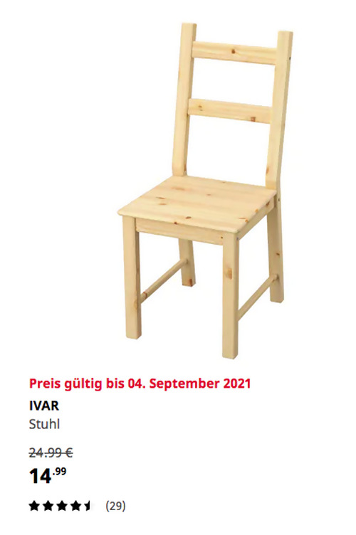 IKEA Duisburg - IVAR Stuhl, Kiefer - jetzt 40% billiger IKEA Duisburg - IVAR Stuhl, Kiefer - jetzt 40% billiger