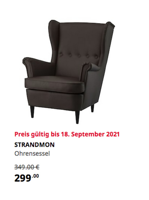 IKEA Erfurt - STRANDMON Ohrensessel, Grann/Bomstad, dunkelbraun IKEA Erfurt - STRANDMON Ohrensessel, Grann/Bomstad, dunkelbraun