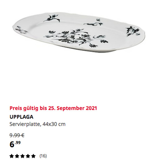 IKEA Hamburg-Schnelsen - UPPLAGA Servierplatte, weiß/gemustert, 44x30 cm IKEA Hamburg-Schnelsen - UPPLAGA Servierplatte, weiß/gemustert, 44x30 cm