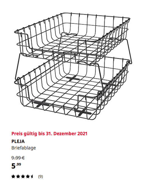 IKEA München-Eching - PLEJA Briefablage, schwarz IKEA München-Eching - PLEJA Briefablage, schwarz