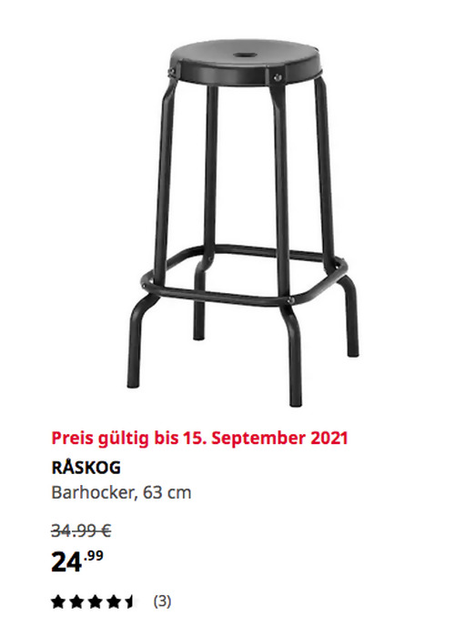 IKEA Magdeburg - RÅSKOG Barhocker, schwarz, 63 cm IKEA Magdeburg - RÅSKOG Barhocker, schwarz, 63 cm