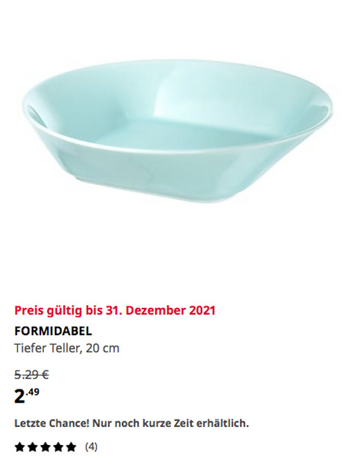 IKEA Nürnberg/Fürth - FORMIDABEL Tiefer Teller, hellblau, 20 cm IKEA Nürnberg/Fürth - FORMIDABEL Tiefer Teller, hellblau, 20 cm