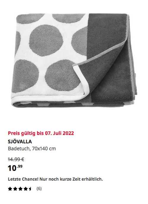 IKEA Saarlouis - SJÖVALLA Badetuch, anthrazit/weiß, 70x140 cm IKEA Saarlouis - SJÖVALLA Badetuch, anthrazit/weiß, 70x140 cm