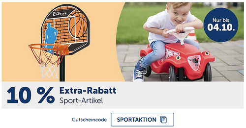 myToys.de - 10% Extra-Rabatt auf Sport-Artikel: z.B. Bandito Kicker Multispieltisch 9in1, ca. 145 x 130 x 90 cm myToys.de - 10% Extra-Rabatt auf Sport-Artikel: z.B. Bandito Kicker Multispieltisch 9in1, ca. 145 x 130 x 90 cm