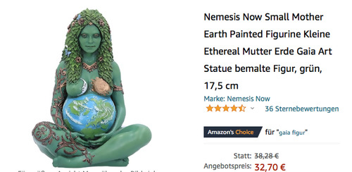 Nemesis Now E5242S0 Mutter Erde Gaia Figur, 17,5 cm (Harz, grün) Nemesis Now E5242S0 Mutter Erde Gaia Figur, 17,5 cm (Harz, grün)