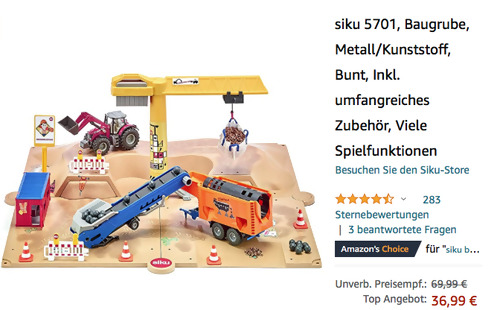 siku 5701 Baugruben-Set, 54,0 x 54,0 x 23,5 cm siku 5701 Baugruben-Set, 54,0 x 54,0 x 23,5 cm